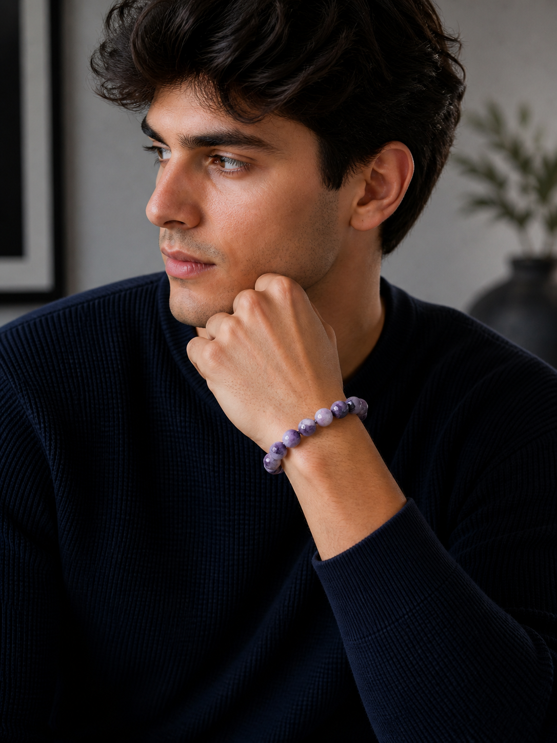 Amethyst Men’s Bracelet